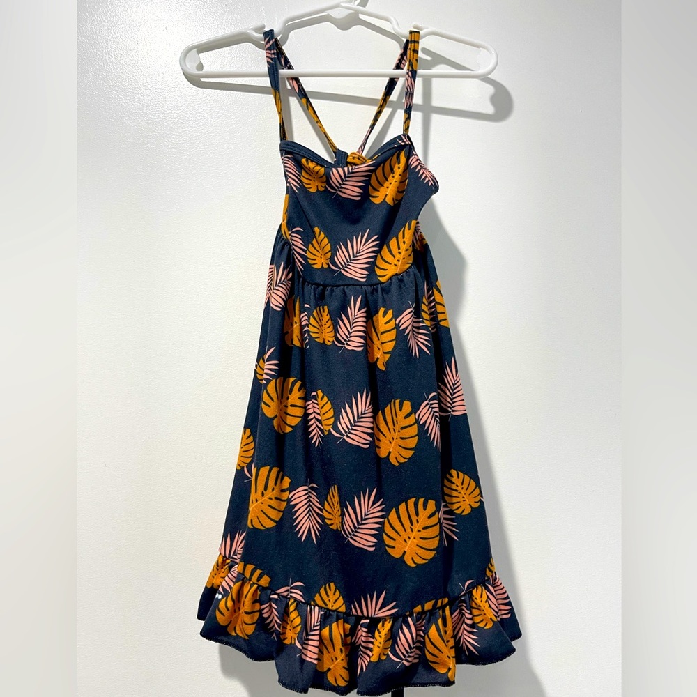 Sweet Sweet Honey Hawaii Monstera Palm Toddler Dress